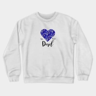 Blue camo design for fathers day Crewneck Sweatshirt